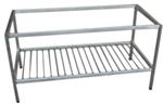 Stativ 1200 x 600 x H:600 mm med tremmehylde