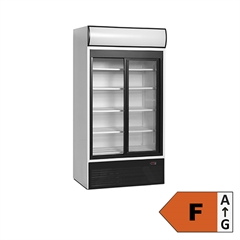 Display Køleskab til Kolde Drikkevarer med Skydedøre og Lystop