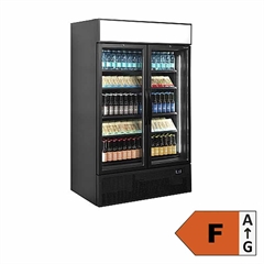 Dobbelt Display Køleskab i Sort
