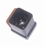 Prop til 30x30 st�lr�r / Plast / Sort / med 10mm jern gevind.