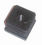 Prop til 30x30 st�lr�r / Plast / Sort / med 10mm gevind.