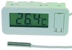 Hvidt panelmonteret digital termometer