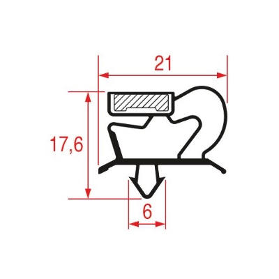 TÆTNINGLISTE DØR - VALERA / VIBOCOLD - B:590 x H:1610  MM 